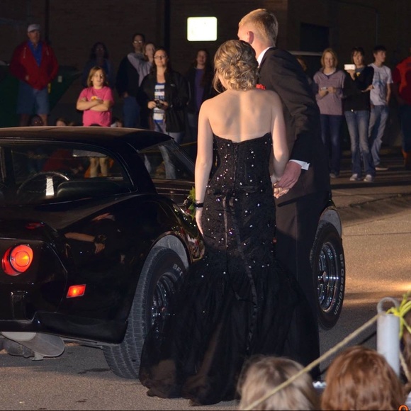 Black Mermaid Prom Dress - Picture 6 of 6